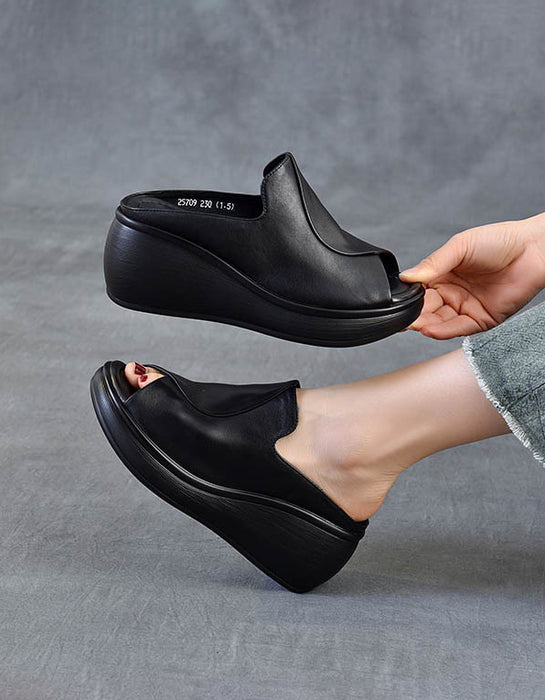 Summer Comfortable Open Toe Wedge Slippers for Women April Shoes Collection 2026 81.90
