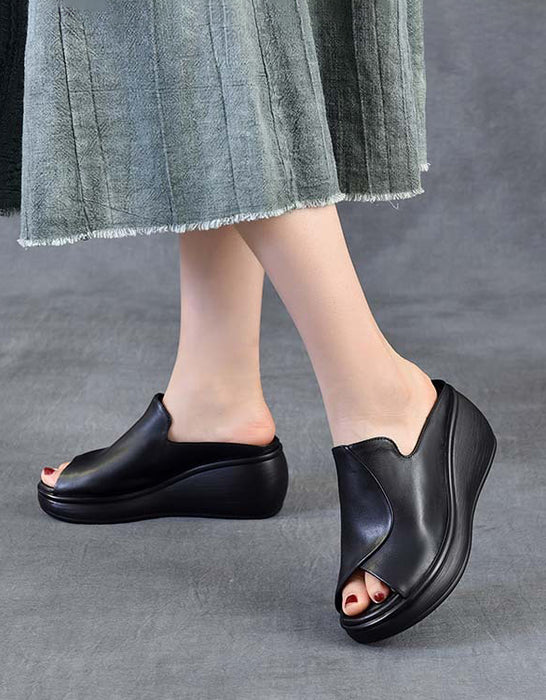 Summer Comfortable Open Toe Wedge Slippers for Women April Shoes Collection 2026 81.90