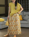 Summer Comfortable Vintage Linen Floral Skirts Buykud skirts 48.00