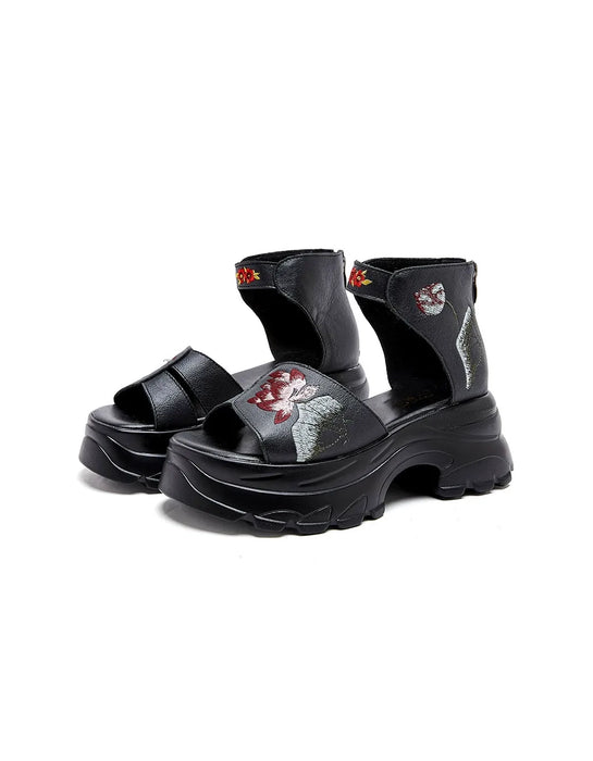 Summer Embroidery Open Toe Platform Sandals March Shoes Collection 2026 83.00