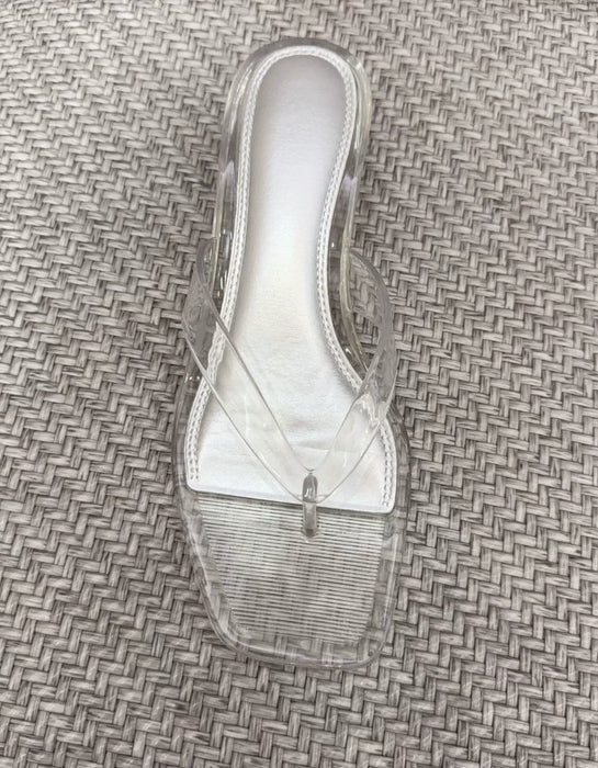 Summer Fashionable Thong Heels Jelly Sandals