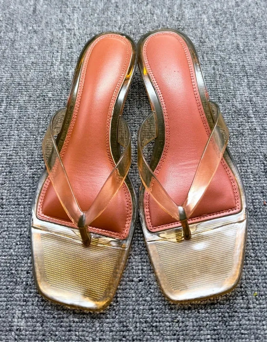Summer Fashionable Thong Heels Jelly Sandals