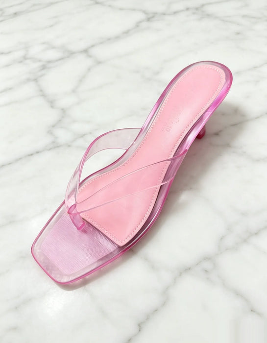 Summer Fashionable Thong Heels Jelly Sandals