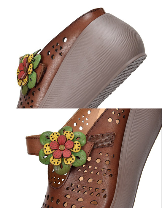 Summer Flowers Strap Hollow Wedge Slippers April Shoes Collection 2026 85.00