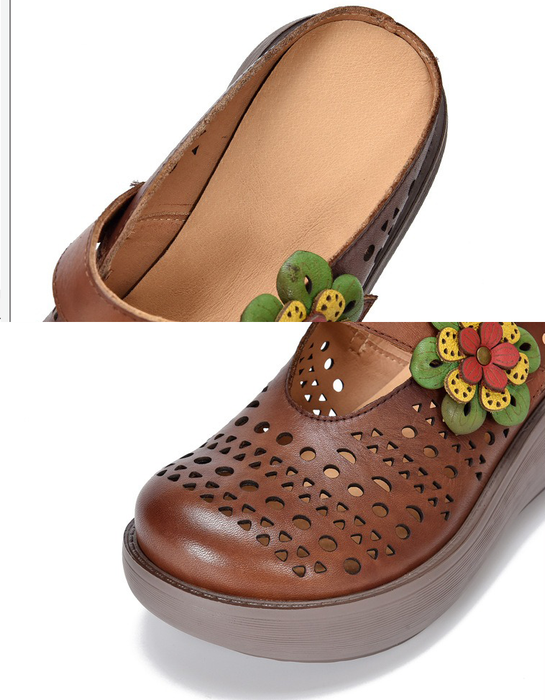 Summer Flowers Strap Hollow Wedge Slippers April Shoes Collection 2026 85.00
