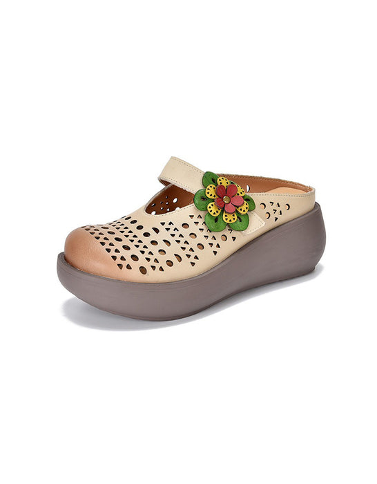 Summer Flowers Strap Hollow Wedge Slippers April Shoes Collection 2026 85.00