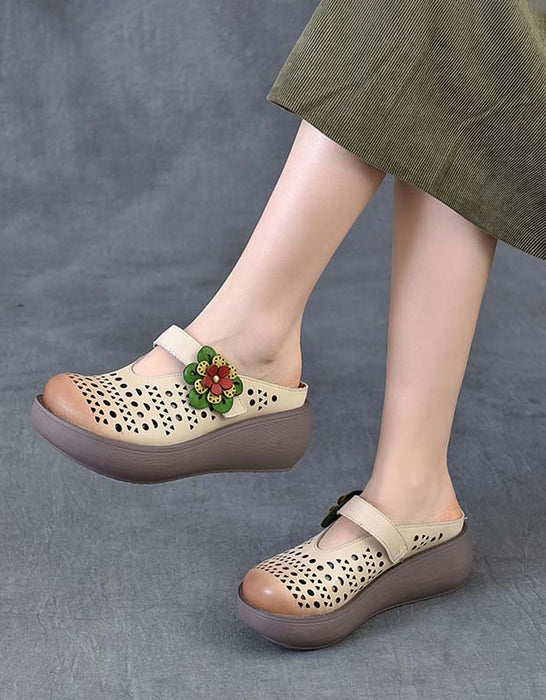 Summer Flowers Strap Hollow Wedge Slippers April Shoes Collection 2026 85.00