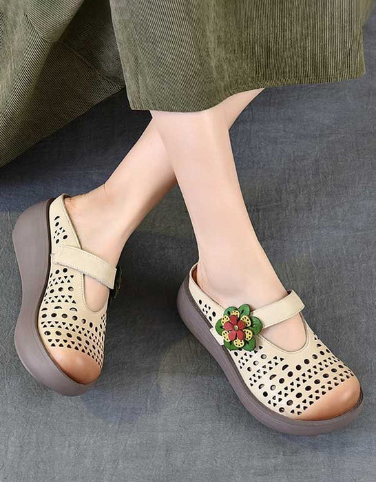 Summer Flowers Strap Hollow Wedge Slippers April Shoes Collection 2026 85.00