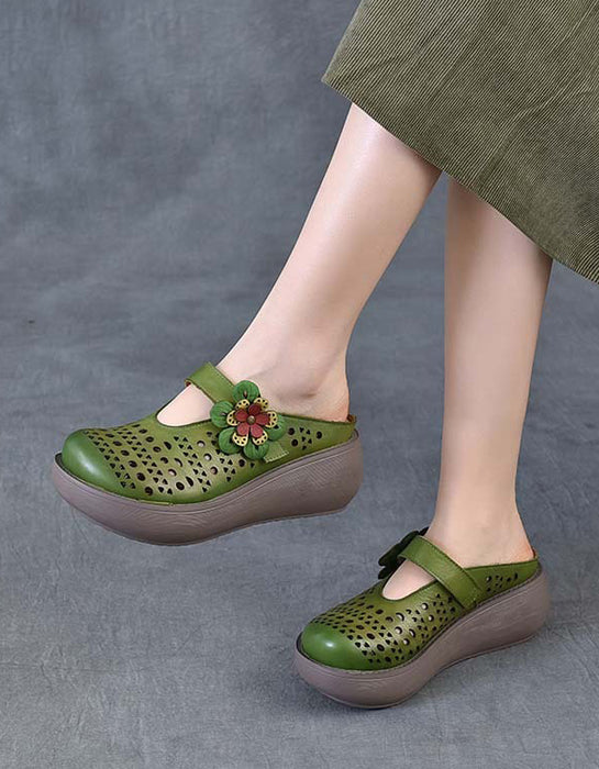 Summer Flowers Strap Hollow Wedge Slippers April Shoes Collection 2026 85.00