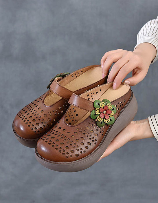 Summer Flowers Strap Hollow Wedge Slippers April Shoes Collection 2026 85.00