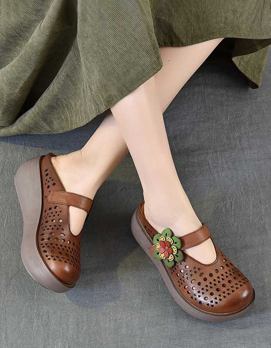 Summer Flowers Strap Hollow Wedge Slippers April Shoes Collection 2026 85.00