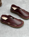 Handmade Breathable Soft Sole Wide Toe Box Flats Wine Red June Shoes Collection 2026 