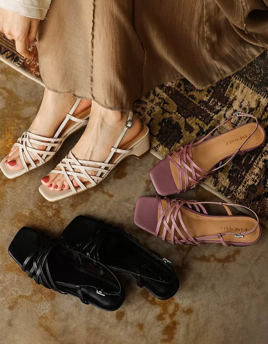 Big size for women size 35 to size 42  Summer Handmade Vintage Roman Sandals Slingback June Shoes Collection 2026 109.00