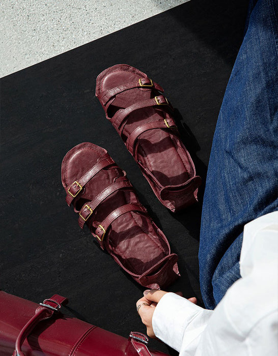 obiono Summer Handmade Vintage Roman Style Strappy Sandals July Shoes Collection 2026 107.00