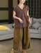 Women's Summer Hemp Loose Casual Cropped Wide-Leg Pants Buykud Aug New In 2026 69.00