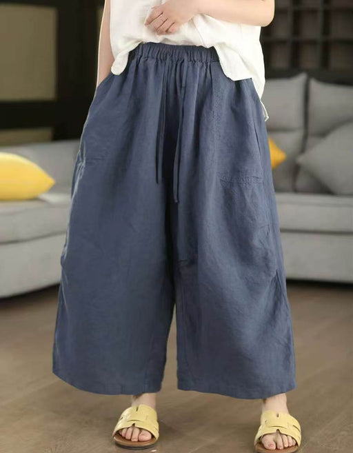 Women's Summer Hemp Loose Casual Cropped Wide-Leg Pants Buykud Aug New In 2026 69.00