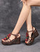 Summer Holiday Leather Flowers Wedge Sandals Slingback May Shoes Collection 2026 83.00