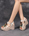 Summer Holiday Leather Flowers Wedge Sandals Slingback May Shoes Collection 2026 83.00