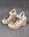 Summer Holiday Leather Flowers Wedge Sandals Slingback May Shoes Collection 2026 83.00