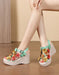 Summer Holiday Sandals Leather Flowers Wedge Sandals Slingback May Shoes Collection 2026 85.00