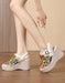 Summer Holiday Sandals Leather Flowers Wedge Sandals Slingback May Shoes Collection 2026 85.00