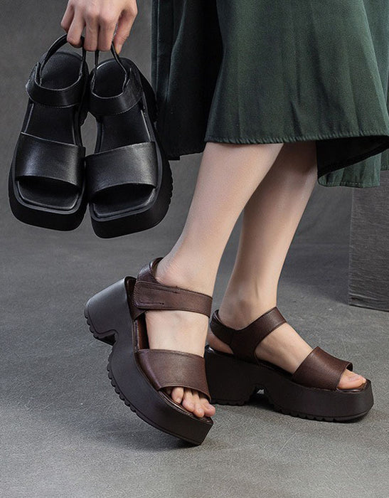 Summer Holiday Open Toe Platform Sandals Slingback