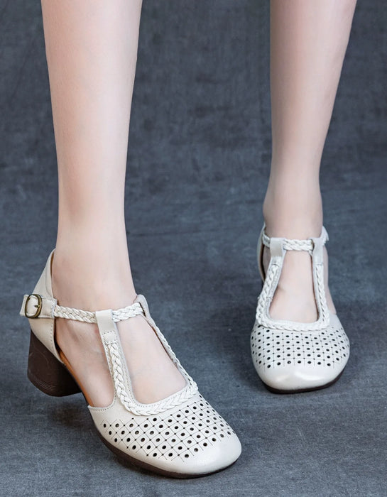 Summer Hollow Ankle Strap Elegant Chunky Heel Sandals May Shoes Collection 2026 79.99