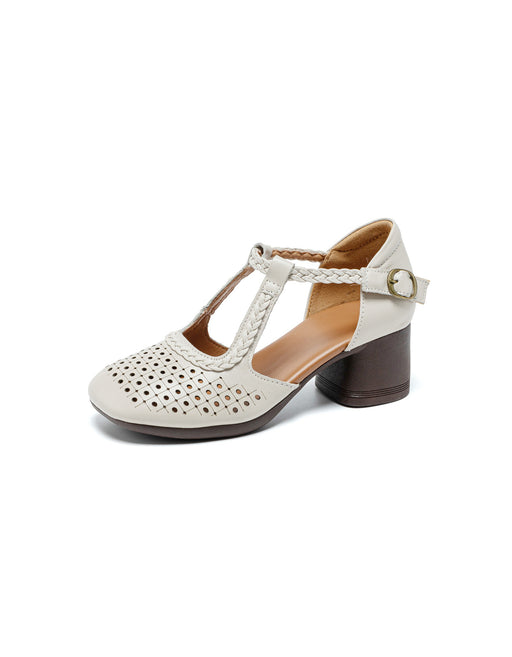Summer Hollow Ankle Strap Elegant Chunky Heel Sandals May Shoes Collection 2026 79.99