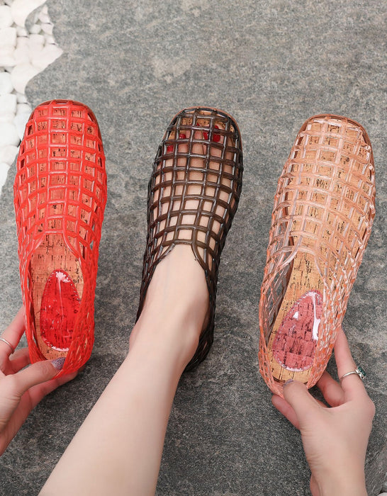 Summer Hollow Breathable Fishing Net Jelly Shoes