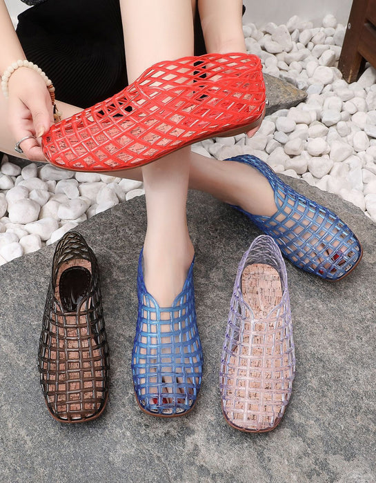 Summer Hollow Breathable Fishing Net Jelly Shoes