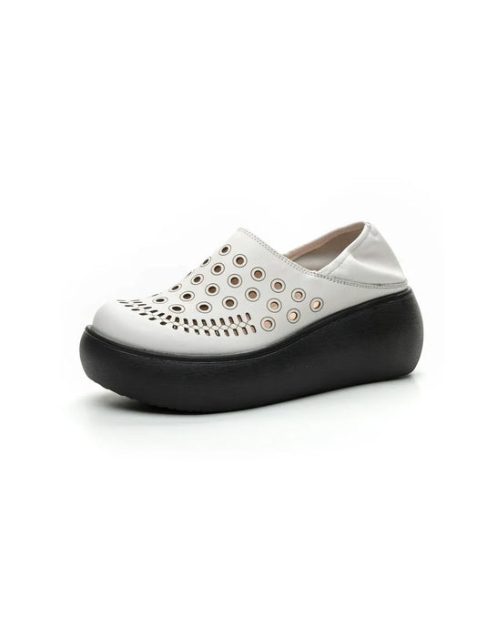 Summer Hollow Breathable Wide Toe Box Wedge Sandals
