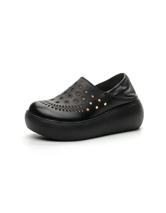Summer Hollow Breathable Wide Toe Box Wedge Sandals