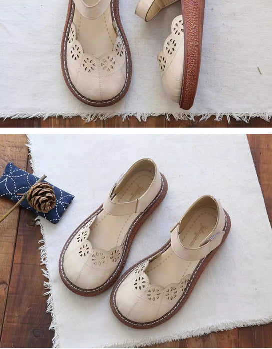 Summer Hollow Comfortable Platform Wide Toe Box Sandals