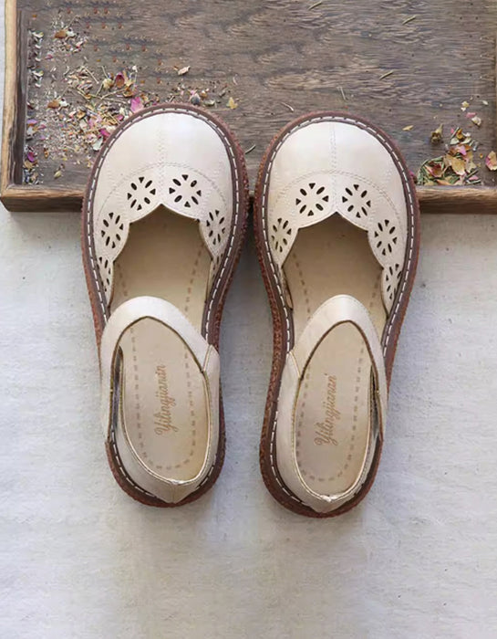 Summer Hollow Comfortable Platform Wide Toe Box Sandals