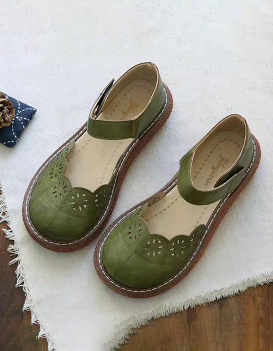 Summer Hollow Comfortable Platform Wide Toe Box Sandals