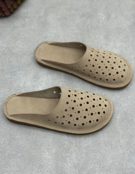 Obiono Summer Hollow Comfortable Soft Leather Mules July Shoes Collection 2026 79.00