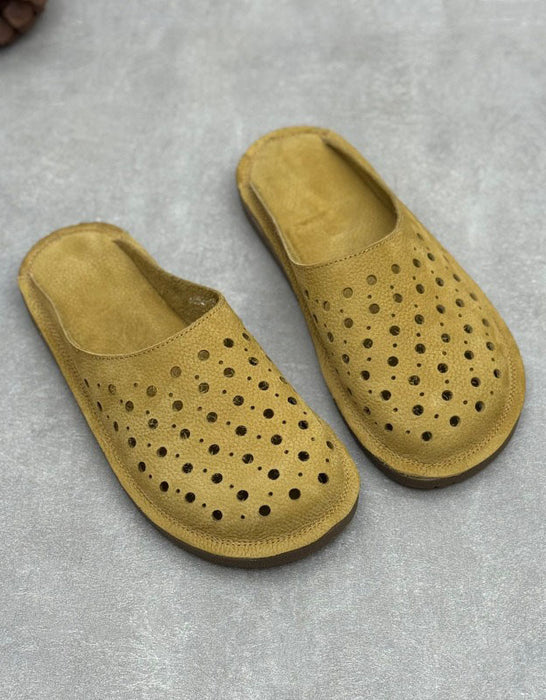 Obiono Summer Hollow Comfortable Soft Leather Mules July Shoes Collection 2026 79.00