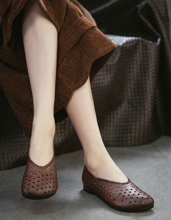 Summer Hollow Comfortable Wide Toe Box Flats