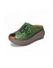 Summer Hollow Leather Wide Toe Box Wedge Slippers April Shoes Collection 2026 83.00