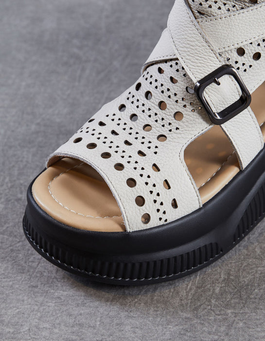 Summer Hollow Open Toe Platform Sandals Boots June Shoes Collection 2026 89.99