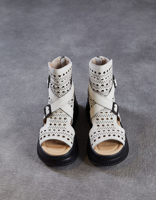 Summer Hollow Open Toe Platform Sandals Boots June Shoes Collection 2026 89.99