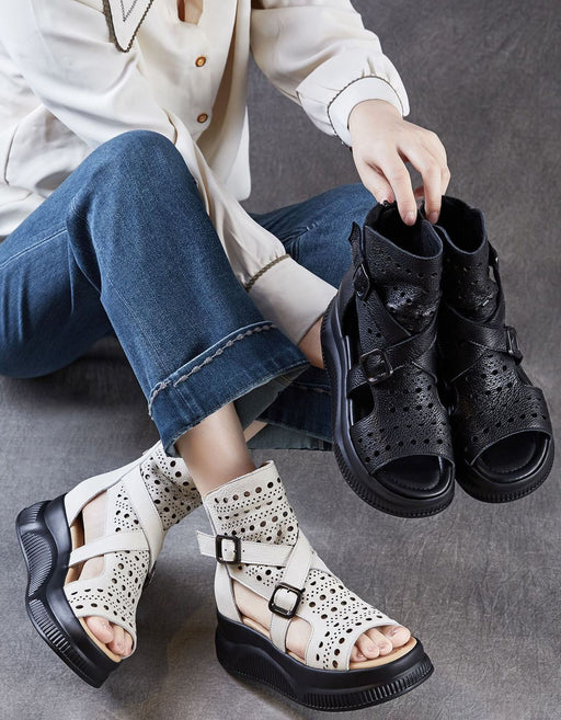 Summer Hollow Open Toe Platform Sandals Boots June Shoes Collection 2026 89.99