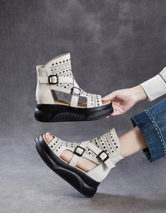 Summer Hollow Open Toe Platform Sandals Boots June Shoes Collection 2026 89.99