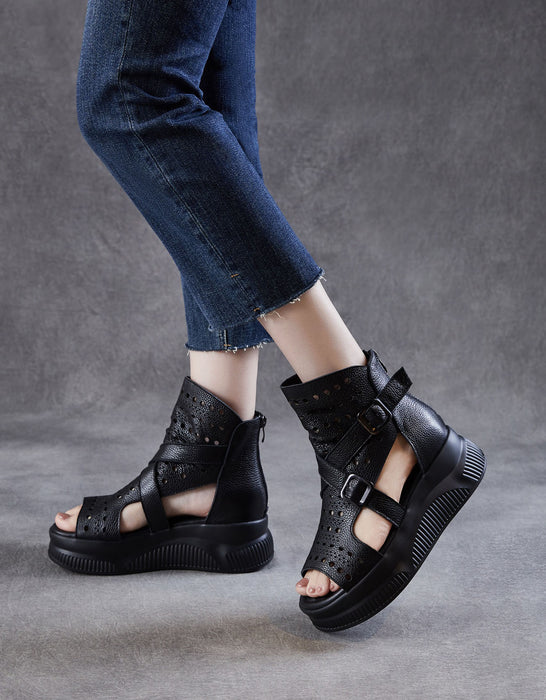 Summer Hollow Open Toe Platform Sandals Boots June Shoes Collection 2026 89.99