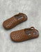 Summer Hollow Round Toe Flat Clogs Slippers Brown June Shoes Collection 2026 80.80