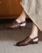 Summer Hollow Square Toe Leather Mules Slingback May Shoes Collection 2026 82.00