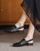 Summer Hollow Square Toe Leather Mules Slingback May Shoes Collection 2026 82.00