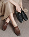 Summer Hollow Square Toe Leather Mules Slingback May Shoes Collection 2026 82.00