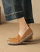 Summer Hollow Suede Linen Handmade Soft Sole Flat Shoes June Shoes Collection 2026 96.00