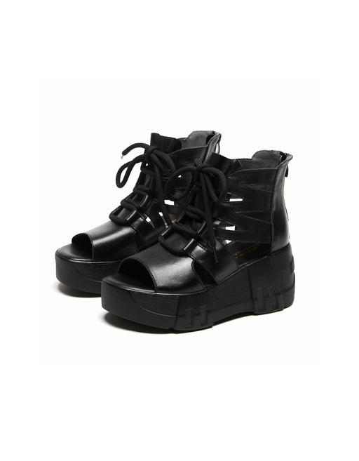 Summer Lace-up Cut-out Retro Platform Sandals May Shoes Collection 2026 81.00